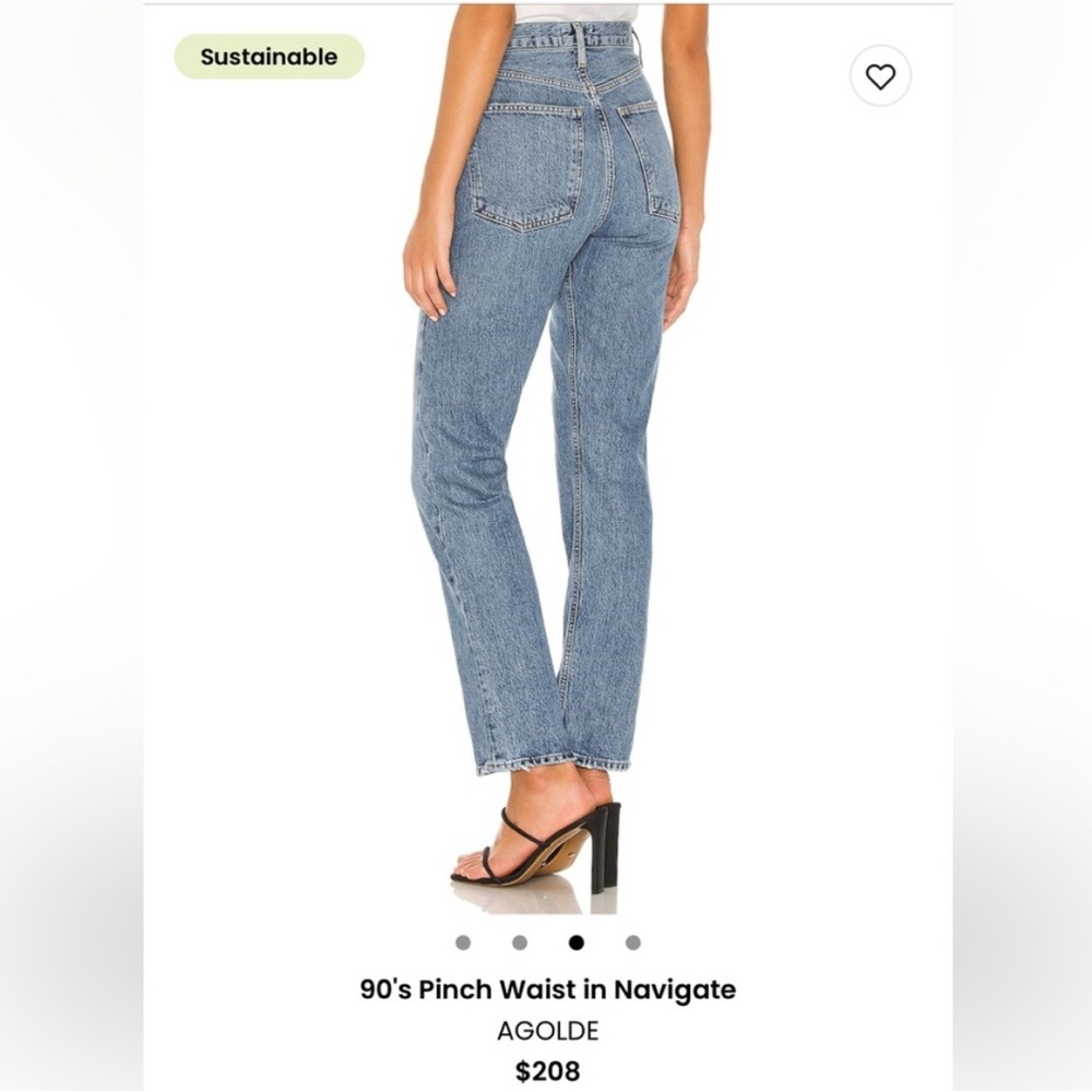Agolde Women's Classic Blue Straight Leg Jeans